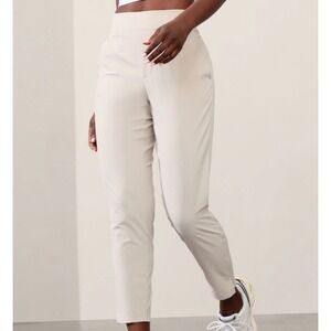 Athleta Brooklyn Mid Rise Ankle Pant Size 16 Abalone Beige Cream Pants NWT New